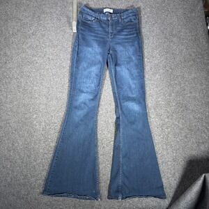 BKE Parker High Rise Super Flare Jeans Dark Wash Universal Fit 27 x 35.5